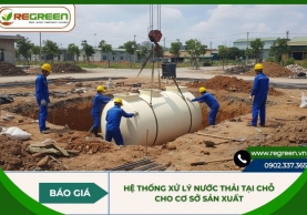 Giá hệ thống xử lý nước thải tại chỗ cho cơ sở sản xuất