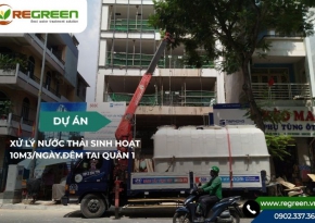 Dự án lắp đặt trạm xử lý nước thải sinh hoạt 10m3 tại Q.1, Tp.HCM