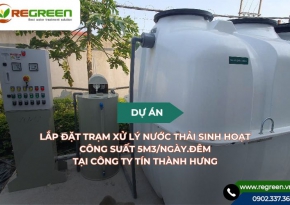 Dự án xử lý nước thải sinh hoạt 5m3 tại Thái Bình [Tín Thành Hưng]