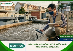 Sửa chữa hệ thống xử lý nước thải khu dân cư bị quá tải