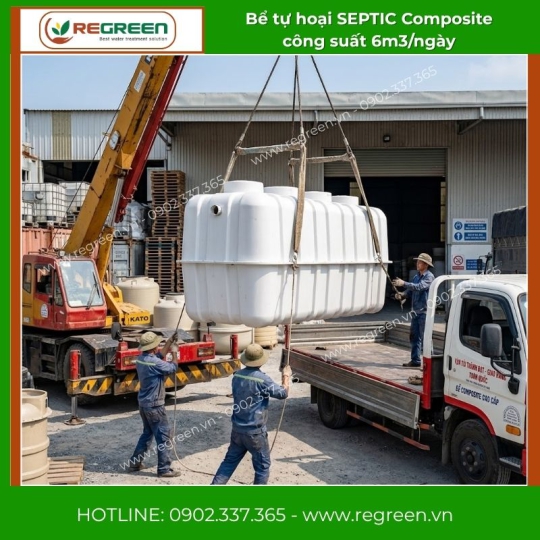 Bể Tự Hoại SEPTIC Composite Công suất 6000 Lít