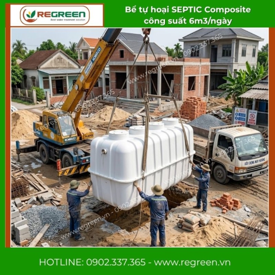 Bể Tự Hoại SEPTIC Composite Công suất 6000 Lít
