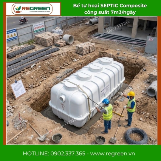Bể Tự Hoại SEPTIC Composite Công suất 7000 Lít