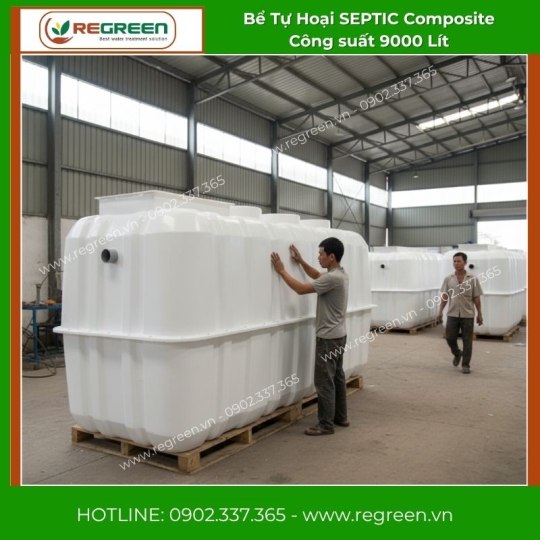 Bể Tự Hoại SEPTIC Composite Công suất 9000 Lít