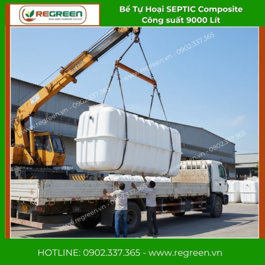 Bể Tự Hoại SEPTIC Composite Công suất 9000 Lít