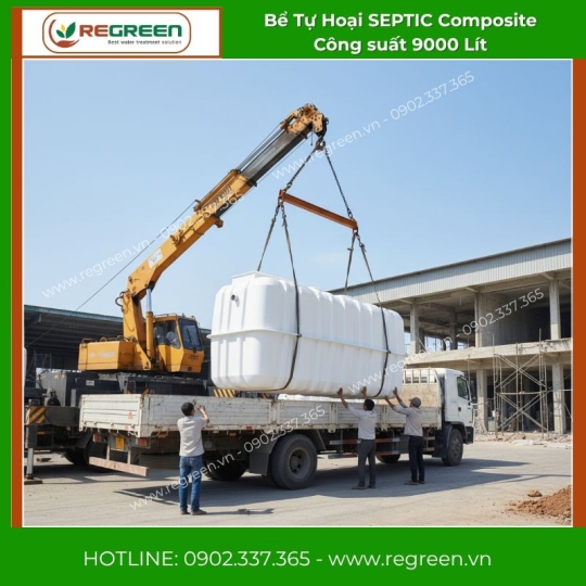Bể Tự Hoại SEPTIC Composite Công suất 9000 Lít