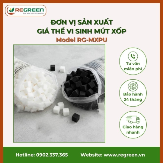 Đơn vị sản xuất giá thể vi sinh mút xốp
