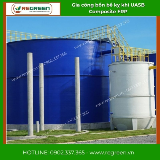 Gia công bồn bể kỵ khí UASB Composite FRP