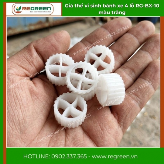 Giá thể vi sinh bánh xe 4 lỗ D10xH10