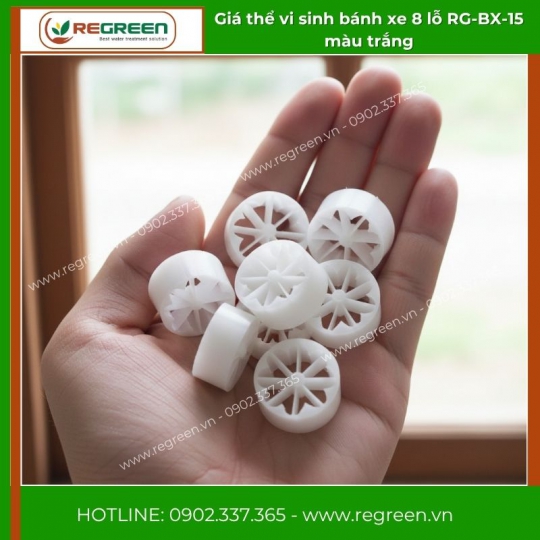 Giá thể vi sinh bánh xe 8 lỗ RG-BX-15