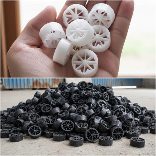 Giá thể vi sinh bánh xe 8 lỗ RG-BX-15