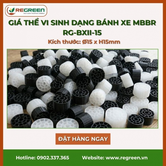 Giá thể vi sinh bánh xe D15xH15 6 lỗ giá tốt