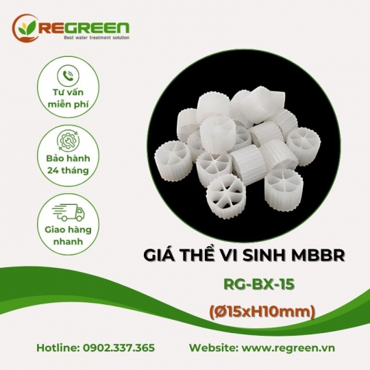 Giá thể vi sinh dạng bánh xe MBBR D15xH10