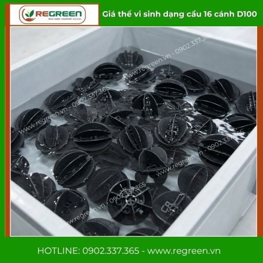 Giá thể vi sinh dạng cầu 16 cánh D100