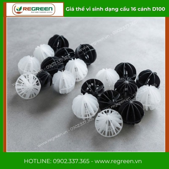 Giá thể vi sinh dạng cầu 16 cánh D100