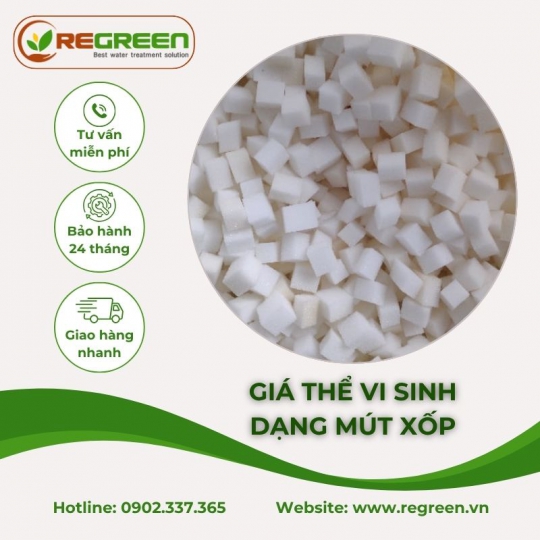 Giá thể vi sinh dạng mút xốp chính hãng