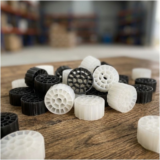 Giá thể vi sinh MBBR D25xH10 dạng bánh xe