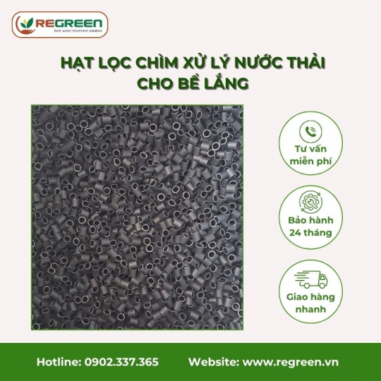 Hạt lọc chìm xử lý nước thải cho bể lắng