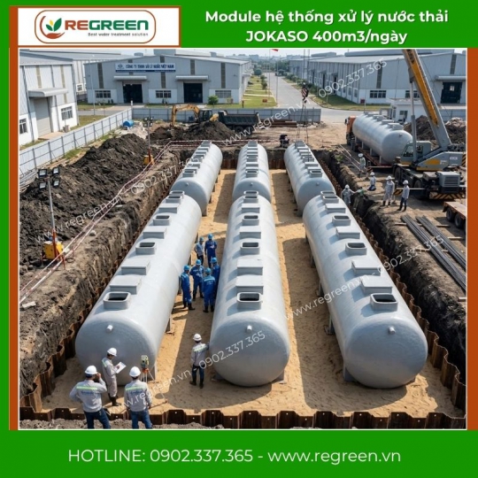 Module hệ thống xử lý nước thải JOKASO 400m3/ngày