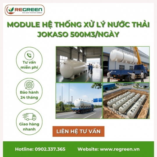 Module hệ thống xử lý nước thải JOKASO 500m3/ngày