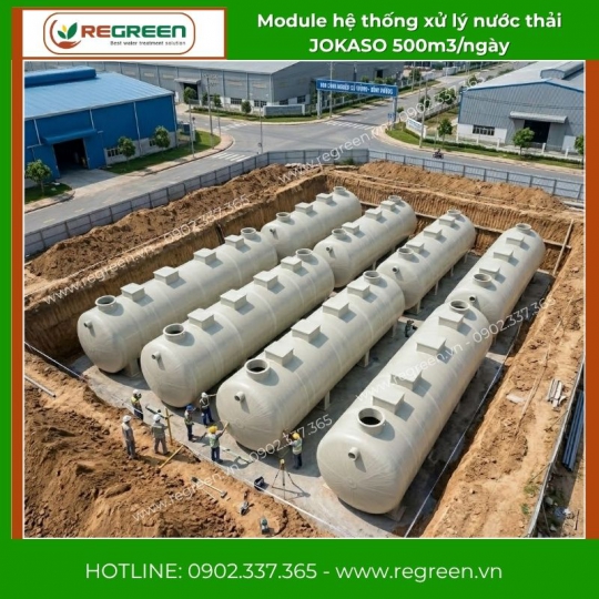 Module hệ thống xử lý nước thải JOKASO 500m3/ngày