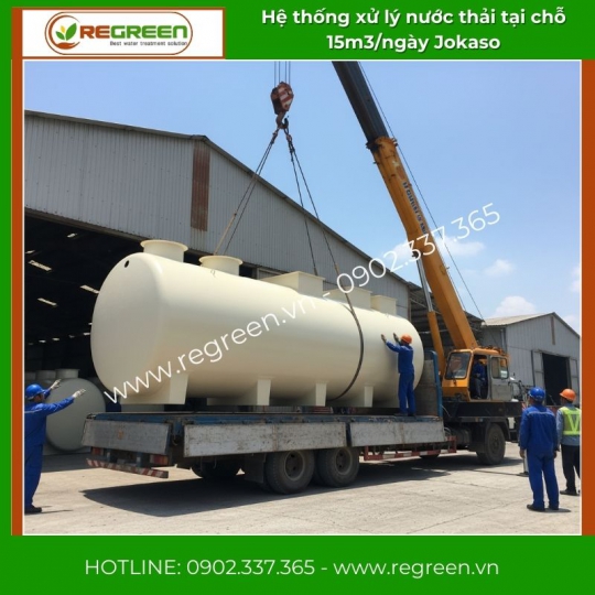 Hệ thống xử lý nước thải tại nguồn (tại chỗ) 15m3/ngày Jokaso