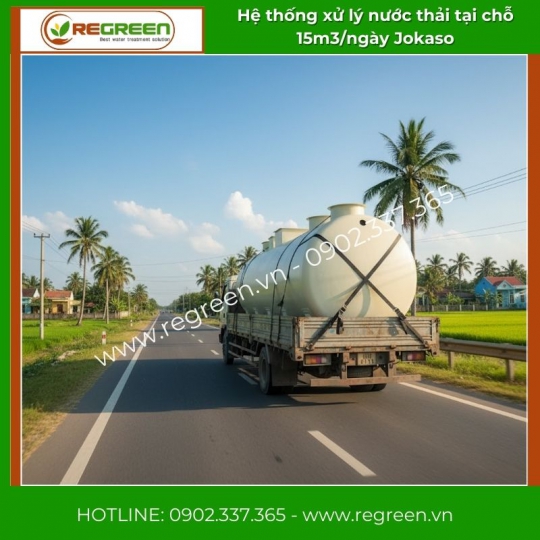 Hệ thống xử lý nước thải tại nguồn (tại chỗ) 15m3/ngày Jokaso