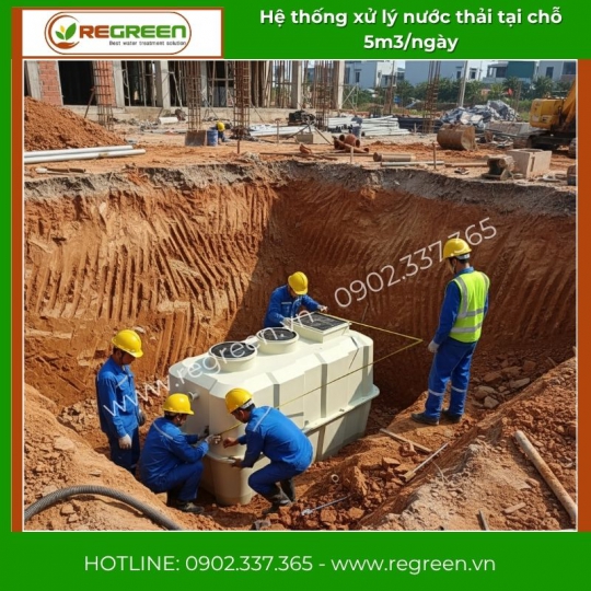 Hệ thống xử lý nước thải tại nguồn (tại chỗ) Jokaso 5m3/ngày