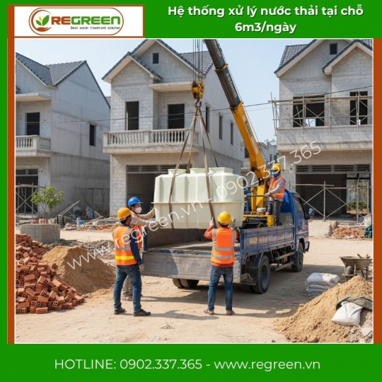 Hệ thống xử lý nước thải tại nguồn (tại chỗ) Jokaso 6m3/ngày