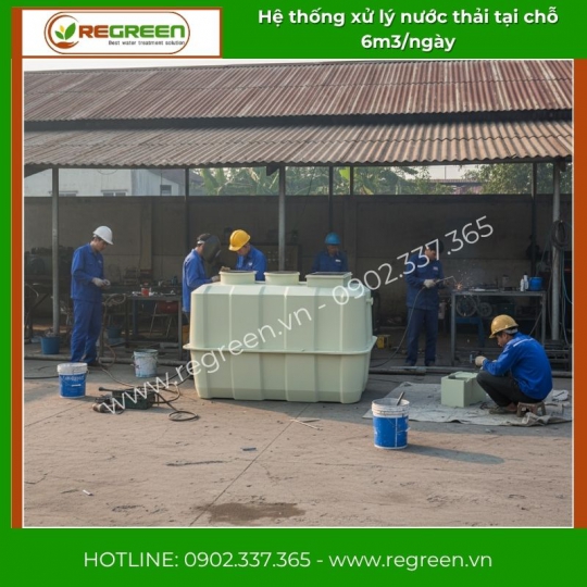 Hệ thống xử lý nước thải tại nguồn (tại chỗ) Jokaso 6m3/ngày