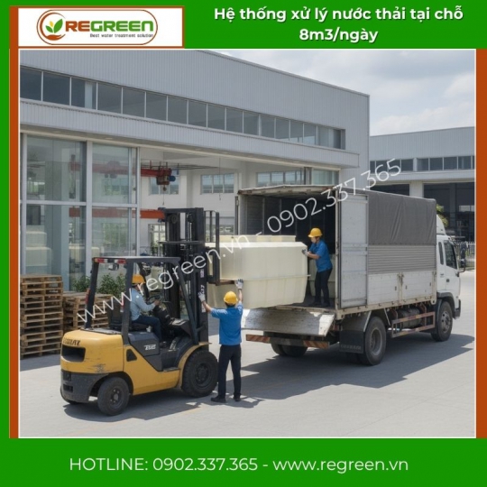 Hệ thống xử lý nước thải tại nguồn (tại chỗ) 8m3/ngày Jokaso