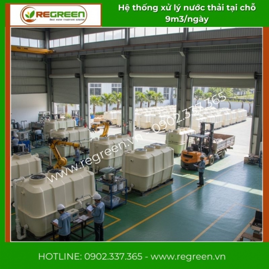 Hệ thống xử lý nước thải tại nguồn (tại chỗ) 9m3/ngày Jokaso