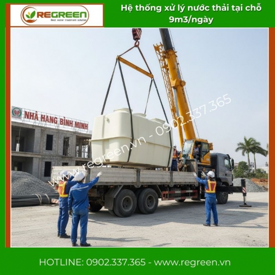 Hệ thống xử lý nước thải tại nguồn (tại chỗ) 9m3/ngày Jokaso
