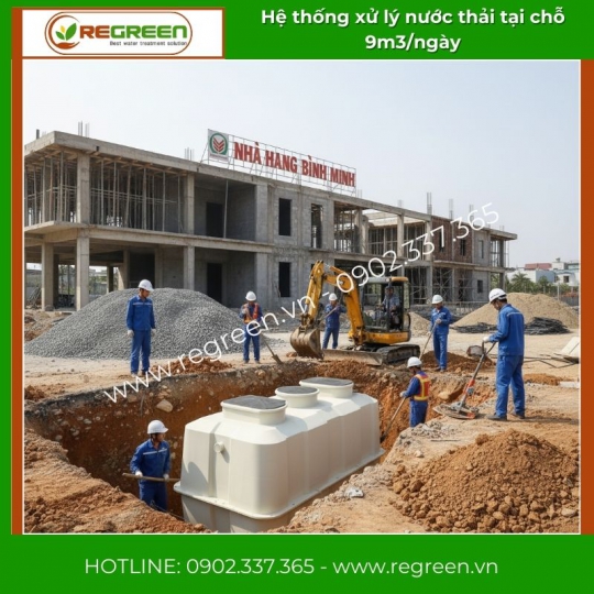 Hệ thống xử lý nước thải tại nguồn (tại chỗ) 9m3/ngày Jokaso