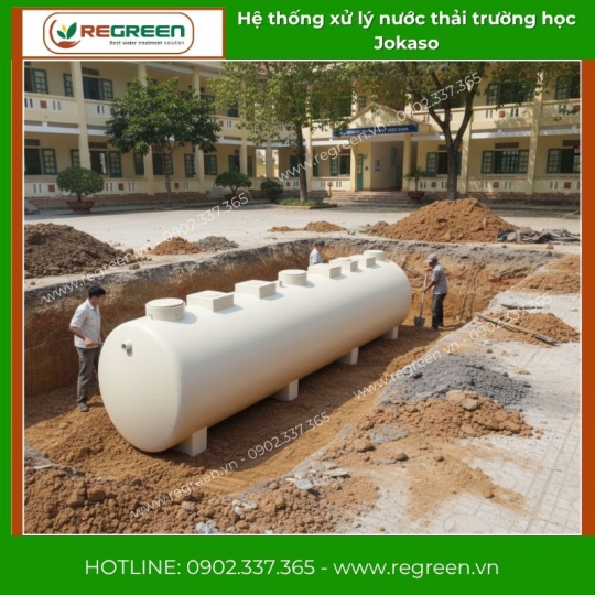 Hệ thống xử lý nước thải trường học Jokaso