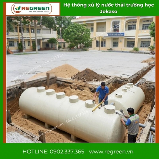 Hệ thống xử lý nước thải trường học Jokaso