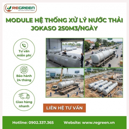 Module hệ thống xử lý nước thải JOKASO 250m3/ngày