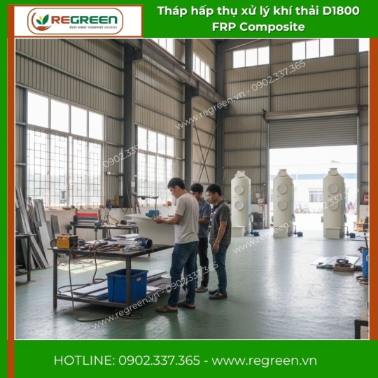 Tháp Hấp Thụ Frp Composite D1800