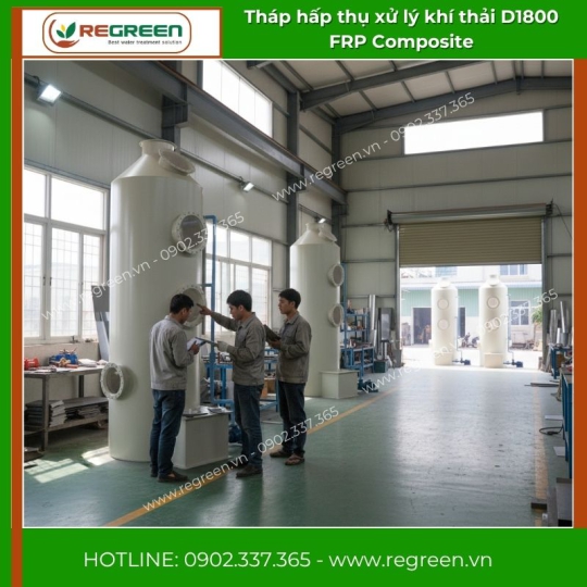 Tháp Hấp Thụ Frp Composite D1800