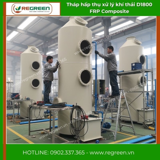 Tháp Hấp Thụ Frp Composite D1800