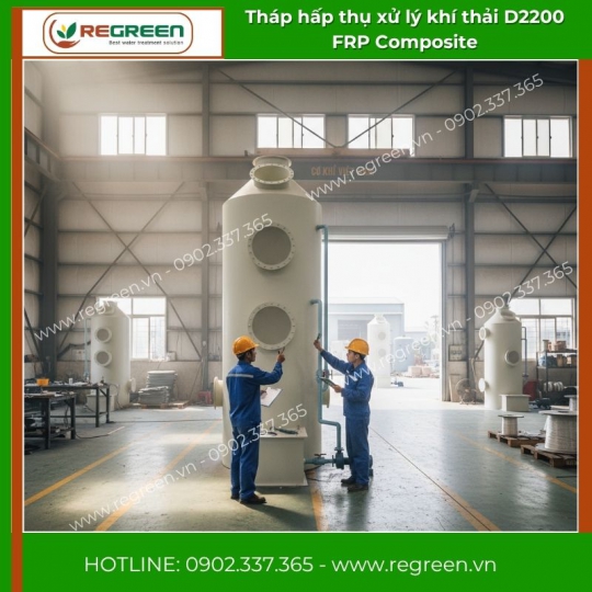 Tháp Hấp Thụ Frp Composite D2200