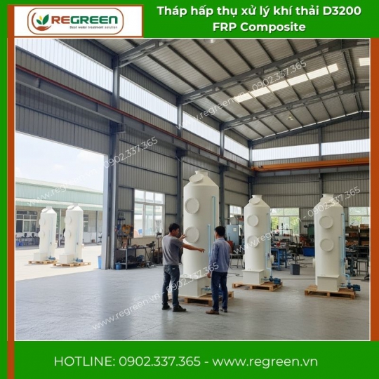 Tháp Hấp Thụ FRP Composite D3200
