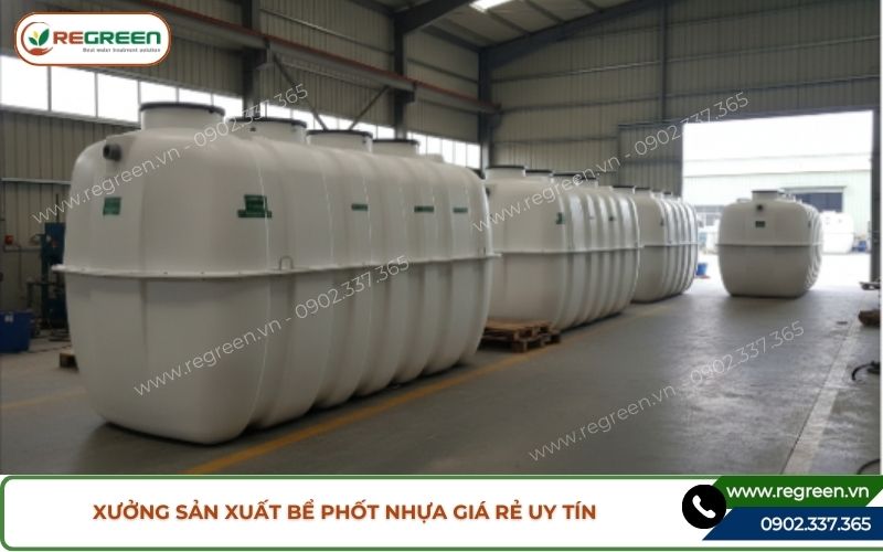 Xưởng sản xuất bể phốt nhựa giá rẻ uy tín