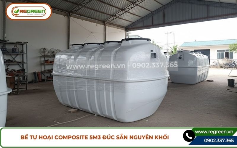 Xưởng sản xuất bể tự hoại composite 5m3 Regreen Việt Nam