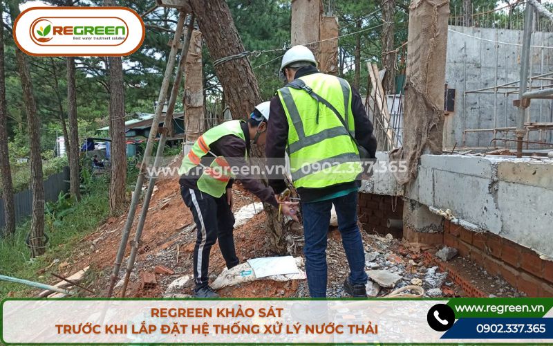 Kỹ sư khảo sát lắp đặt hệ thống xử lý nước thải