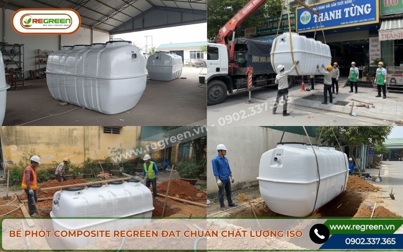Bể phốt composite Regreen đạt chuẩn chất lượng ISO.