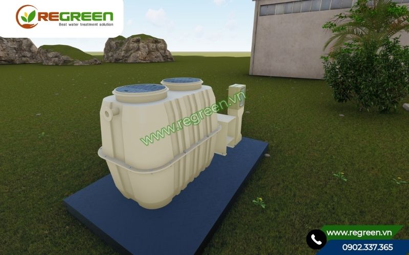 Bể phốt nhựa 1000l chính hãng Regreen.