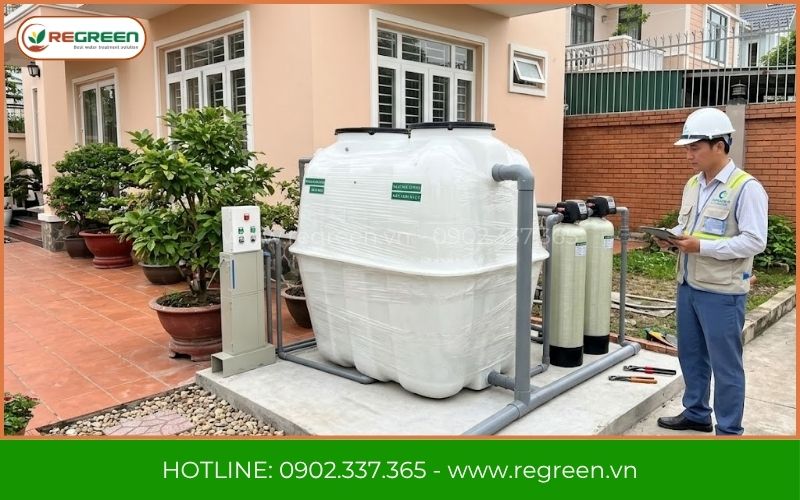Bể phốt nhựa 500l Regreen cao cấp chống nứt vỡ