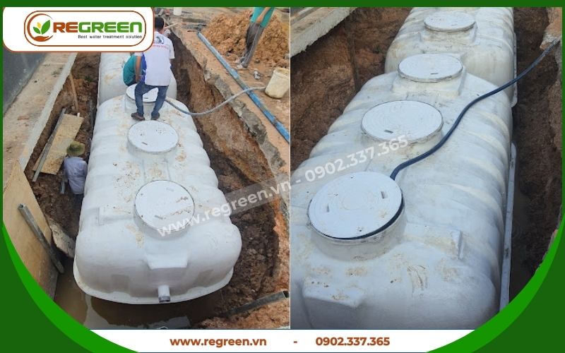 Hướng dẫn lắp đặt bể phốt tự hoại bằng nhựa