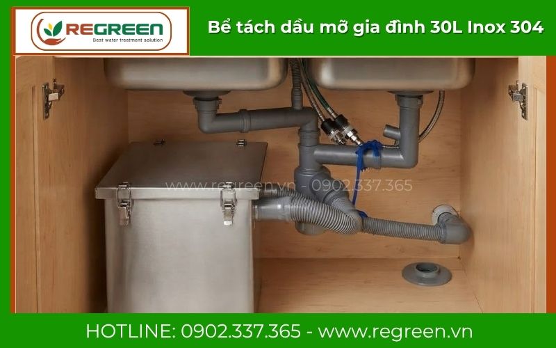 Bể tách dầu mỡ gia đình 30L giải pháp môi trường bếp ăn gia đình